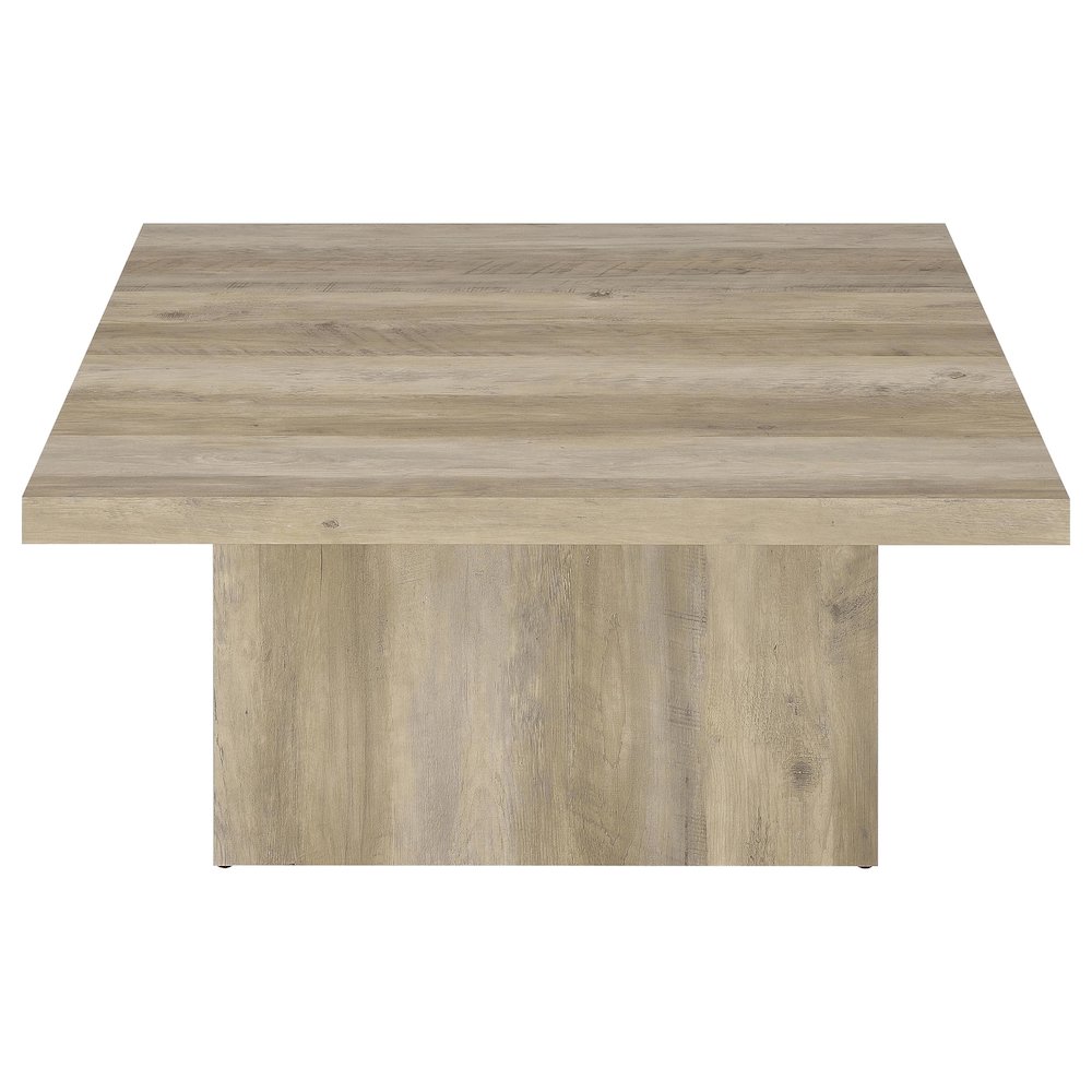 Devar 2-piece Square Coffee End Table Set Distressed Pine. Picture 9