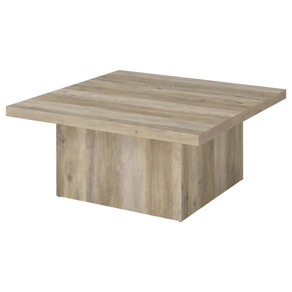 Devar 2-piece Square Coffee End Table Set Distressed Pine. Picture 10