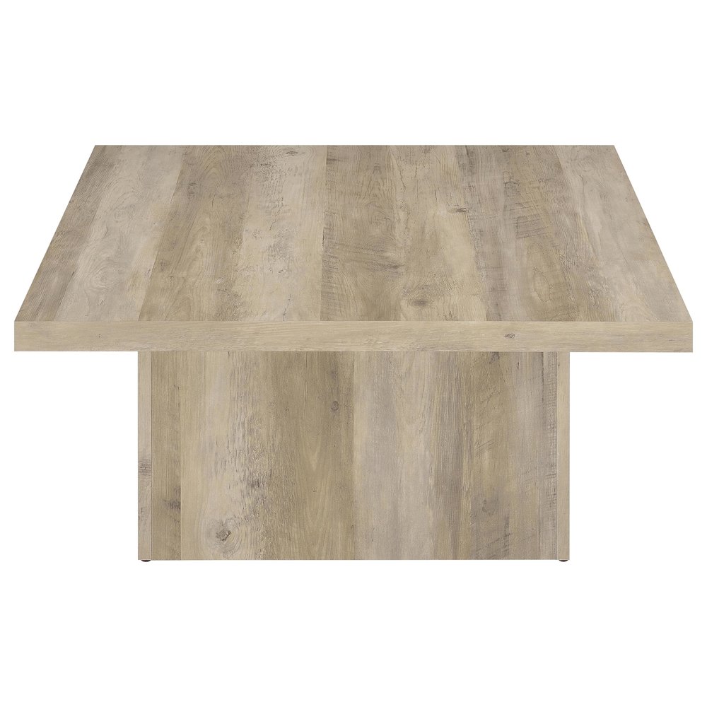 Devar 2-piece Square Coffee End Table Set Distressed Pine. Picture 12