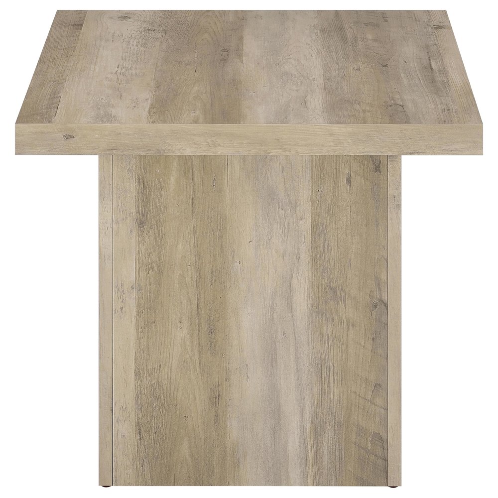 Devar 3-piece Square Coffee End Table Set Distressed Pine. Picture 6