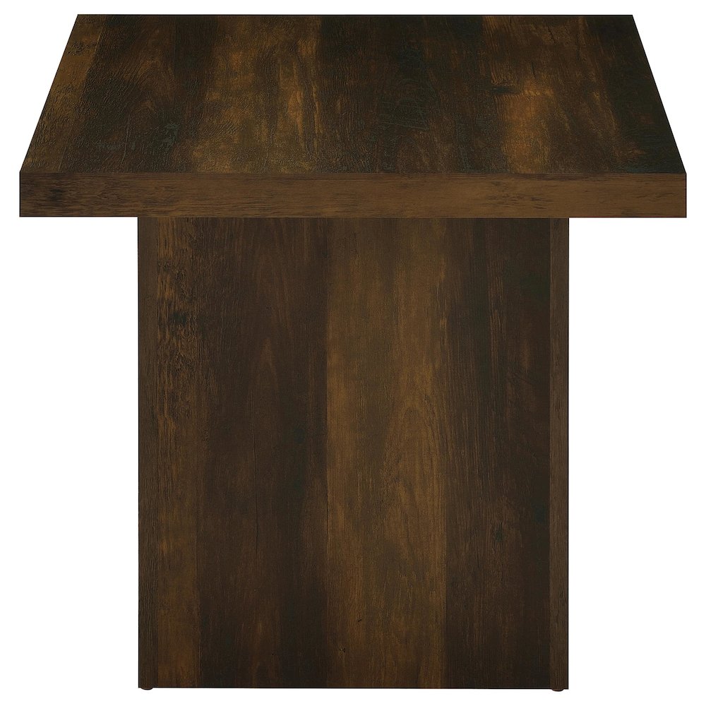 Devar Square Engineered Wood Side End Table Dark Pine. Picture 5