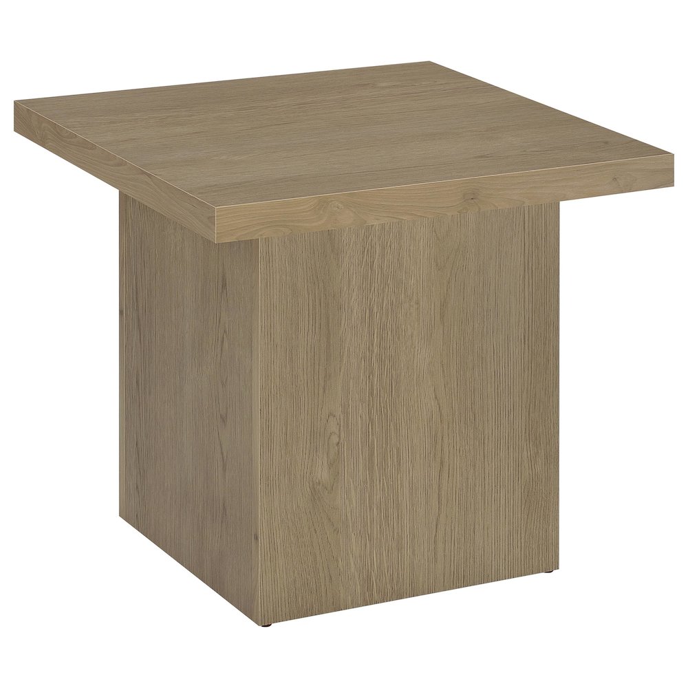Devar 2-piece Square Cocktail Coffee End Table Set Latte. Picture 3