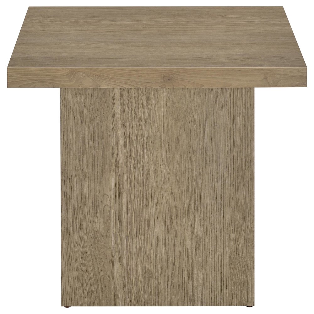 Devar 2-piece Square Cocktail Coffee End Table Set Latte. Picture 4
