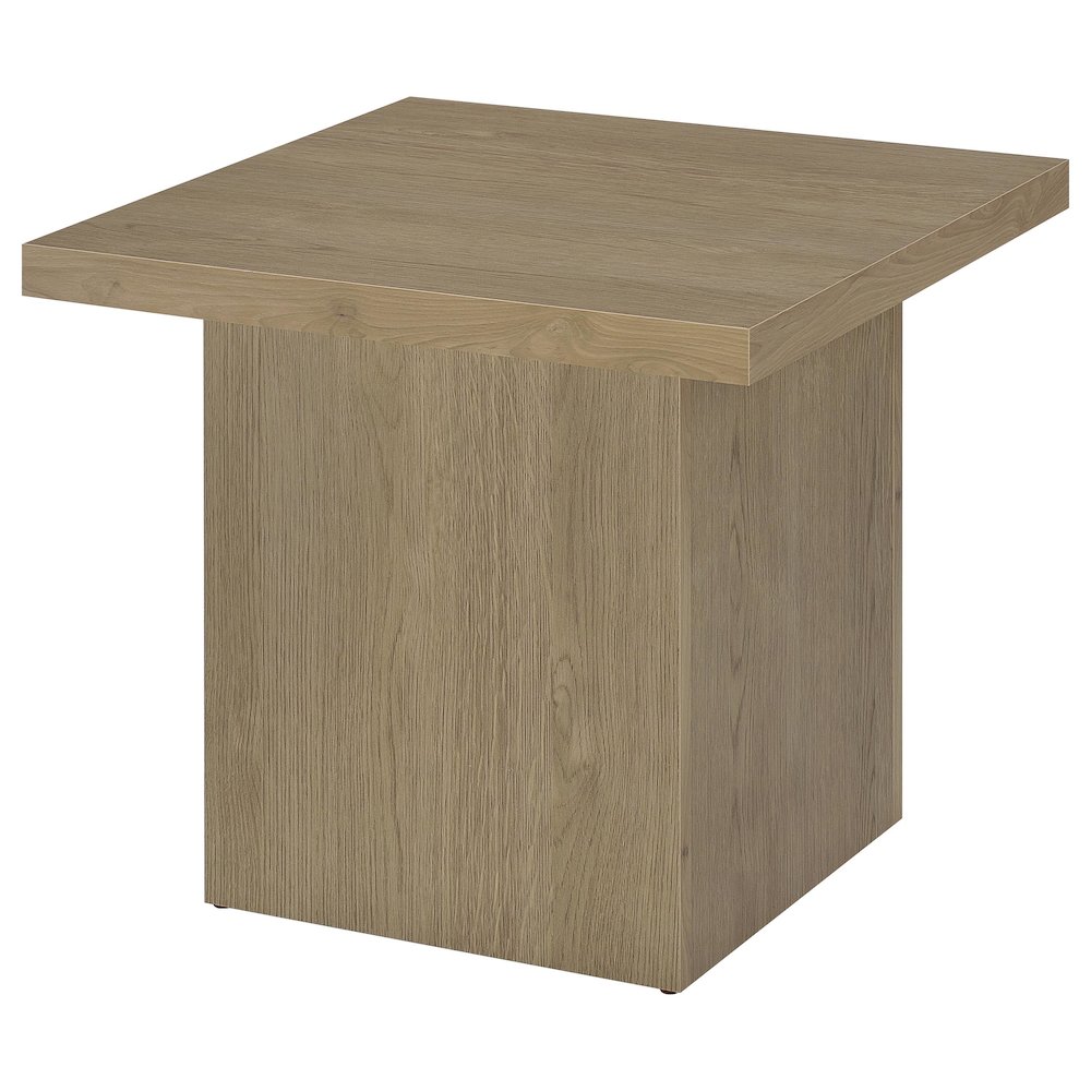 Devar 2-piece Square Cocktail Coffee End Table Set Latte. Picture 5