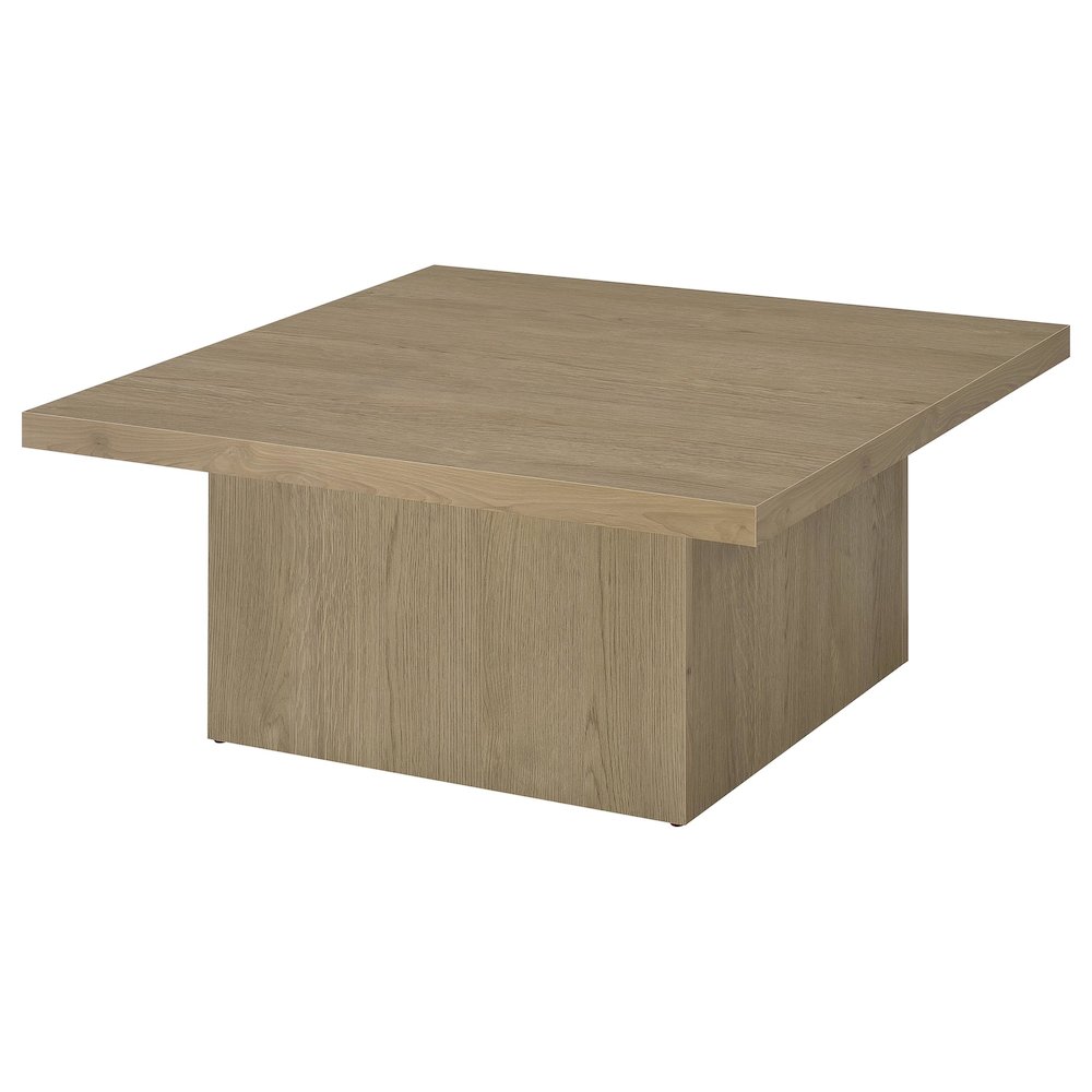Devar 2-piece Square Cocktail Coffee End Table Set Latte. Picture 10