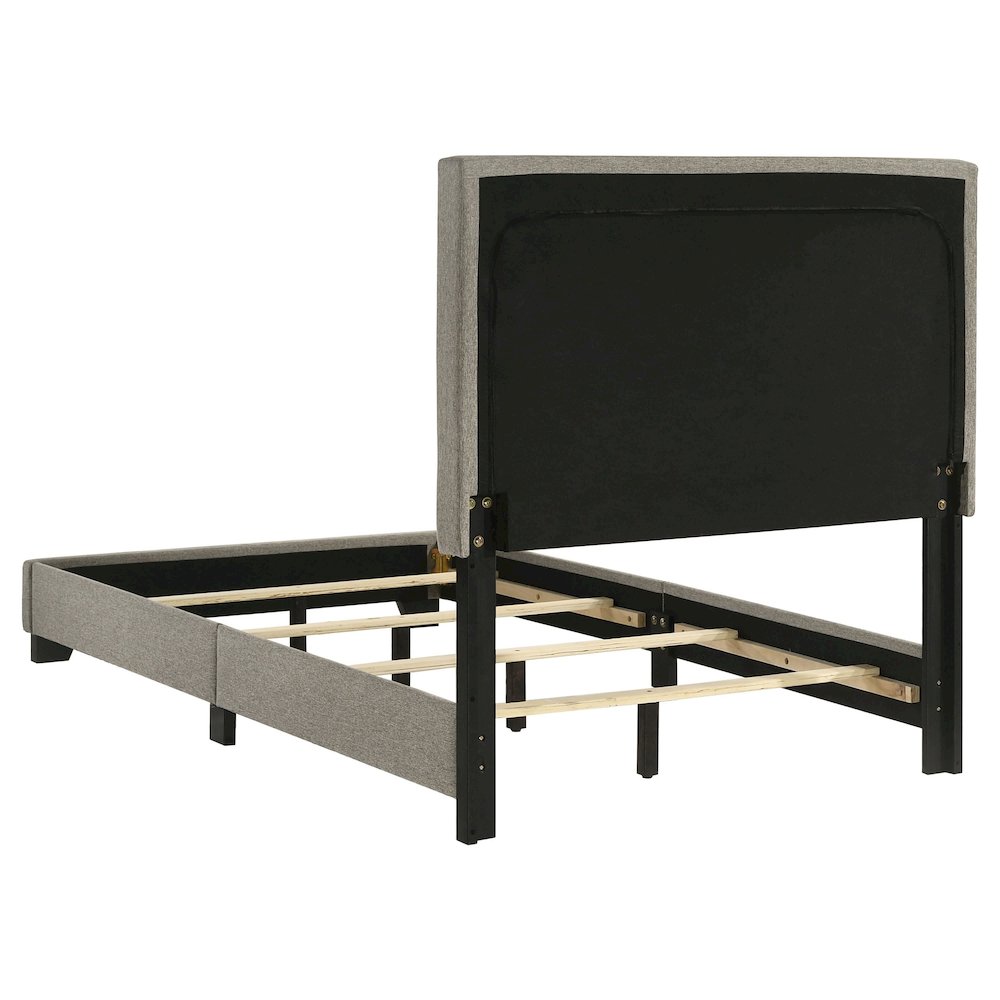 Dorian Fabric Upholstered Twin Panel Bed Taupe. Picture 6