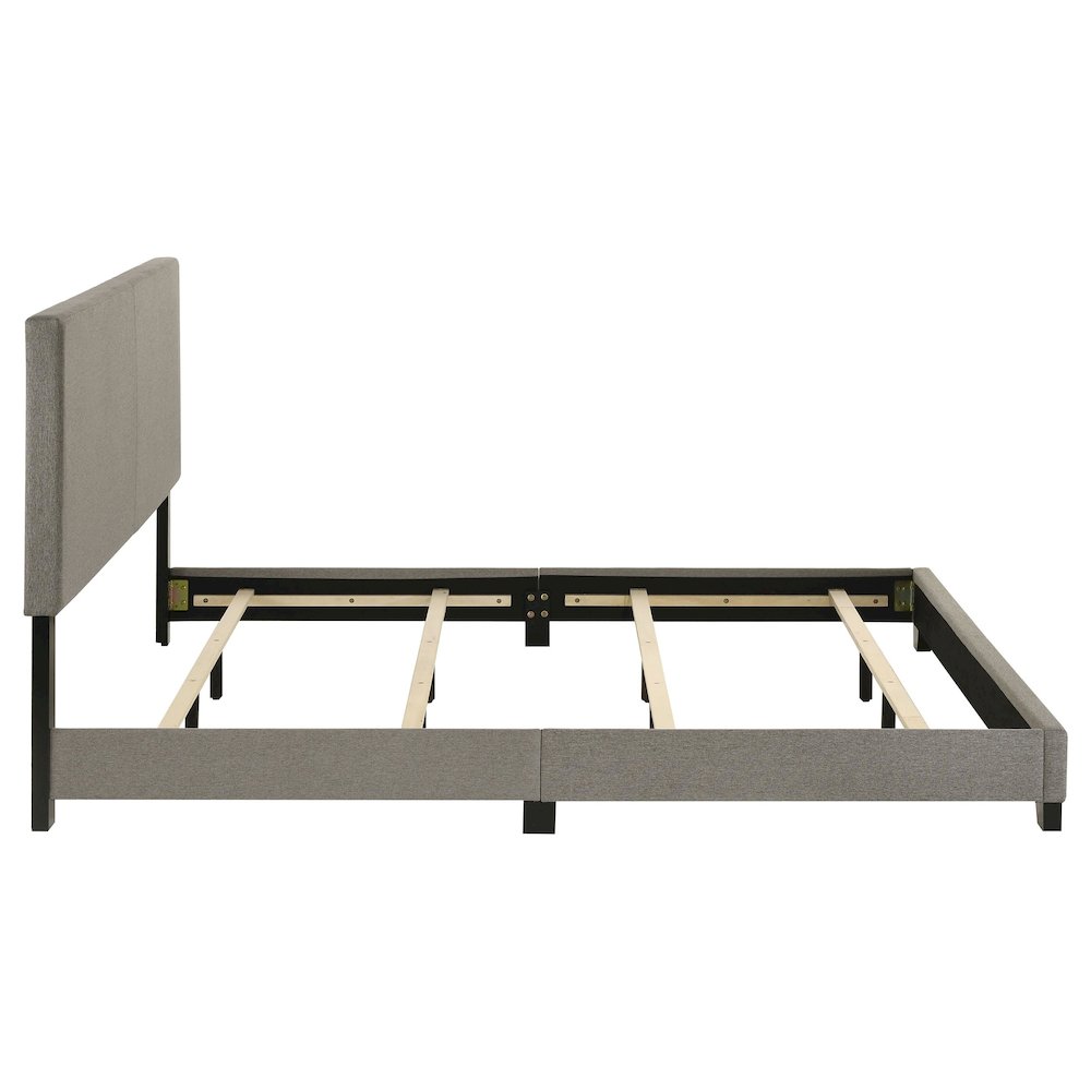 Dorian Fabric Upholstered California King Panel Bed Taupe. Picture 7