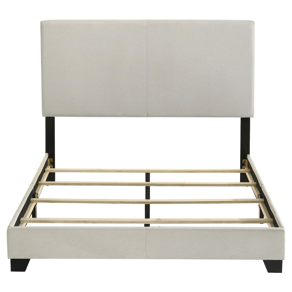Dorian Fabric Upholstered Full Panel Bed Cream. Picture 5