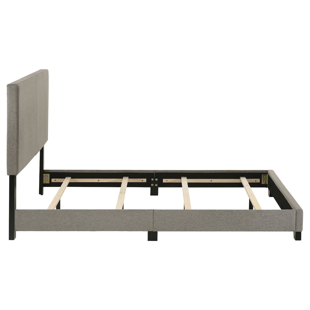 Dorian Fabric Upholstered Full Panel Bed Taupe. Picture 7