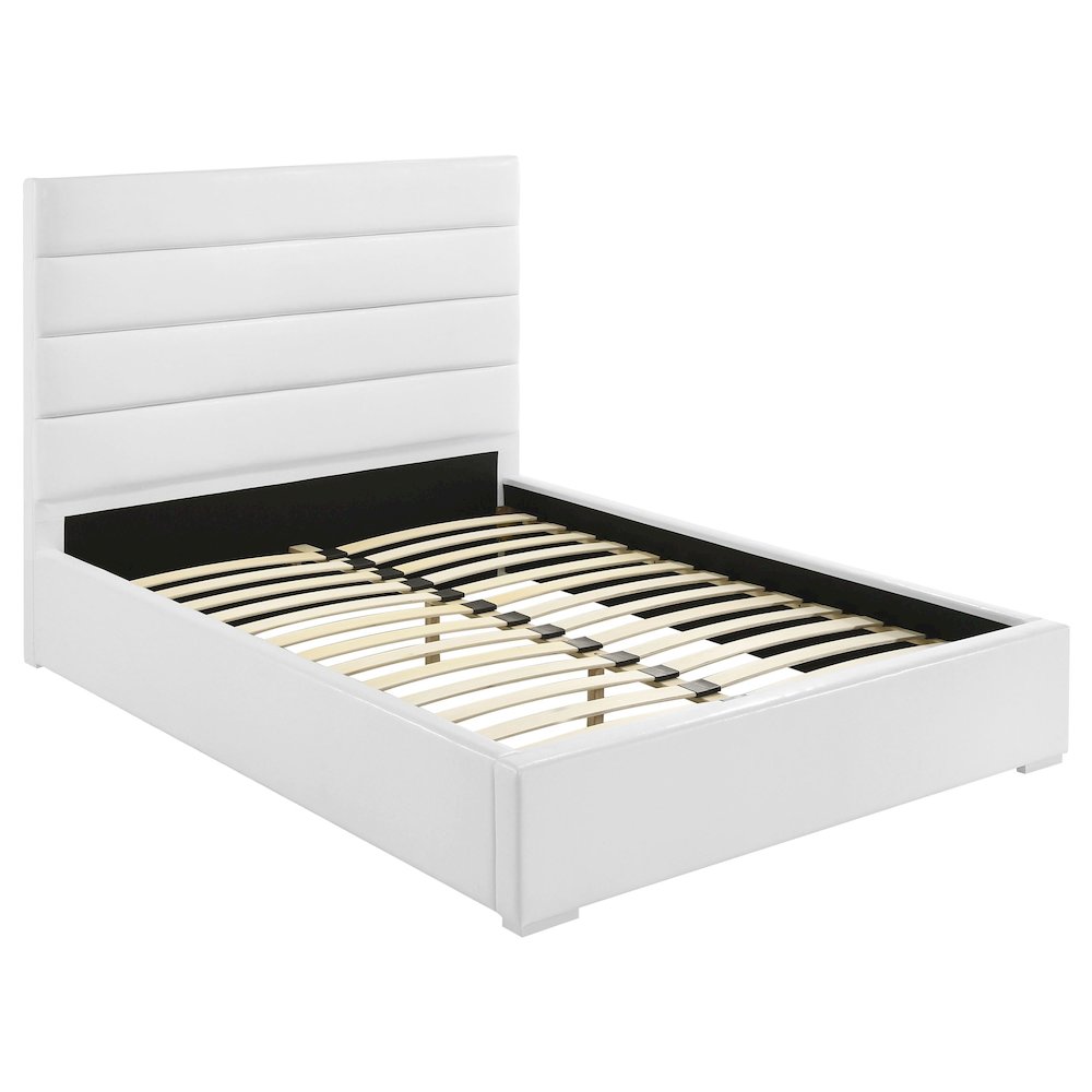 Felicity 53-inch Upholstered Twin Platform Bed White. Picture 1