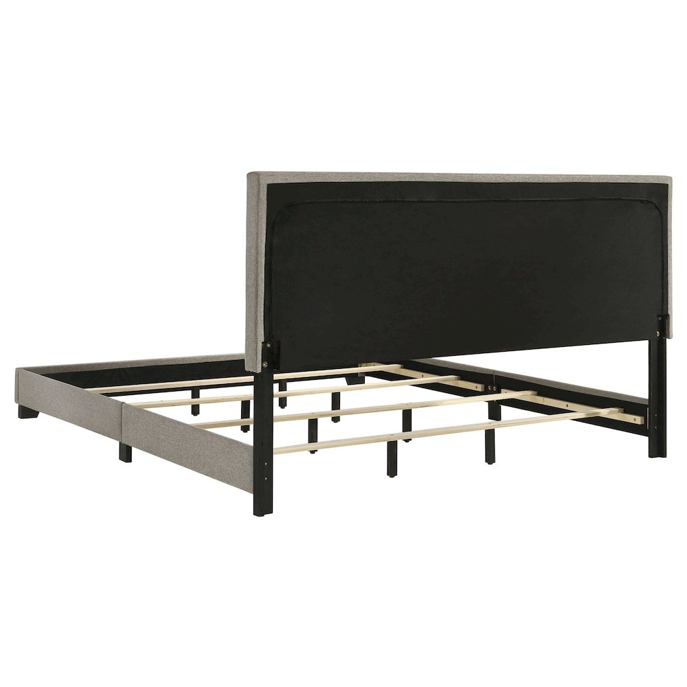 Dorian Fabric Upholstered California King Panel Bed Taupe. Picture 6
