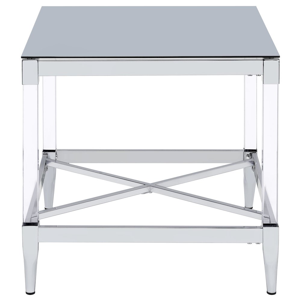 Lindley 2-piece Square Coffee and End Table Set Chrome. Picture 6