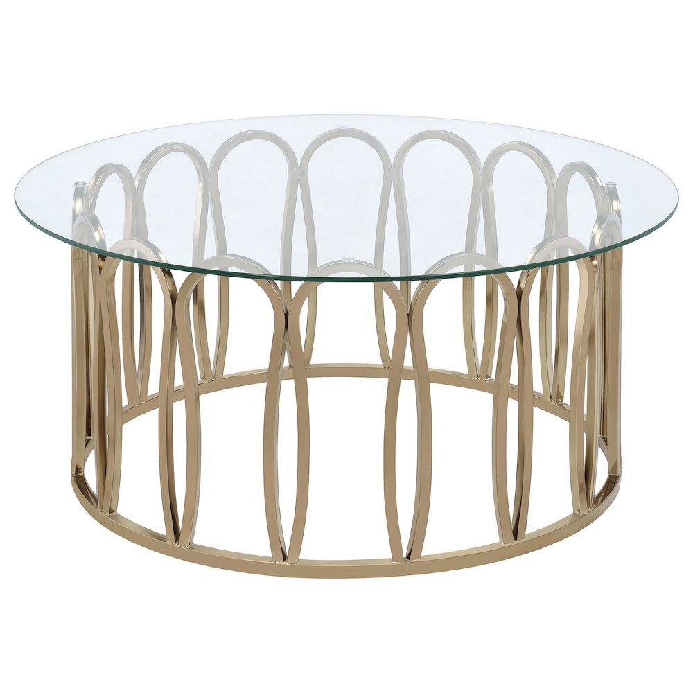 Monett 2-piece Coffee and End Table Set Chocolate Chrome. Picture 5