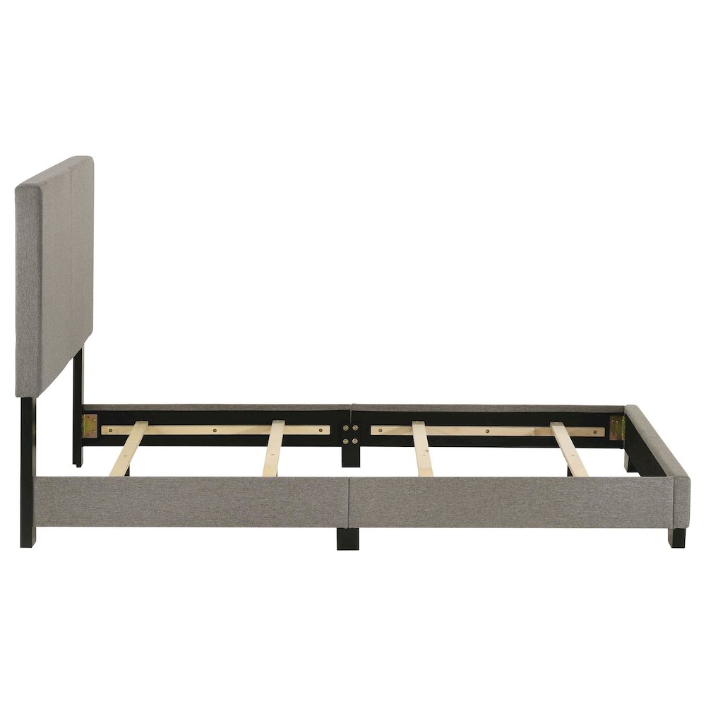 Dorian Fabric Upholstered Twin Panel Bed Taupe. Picture 7