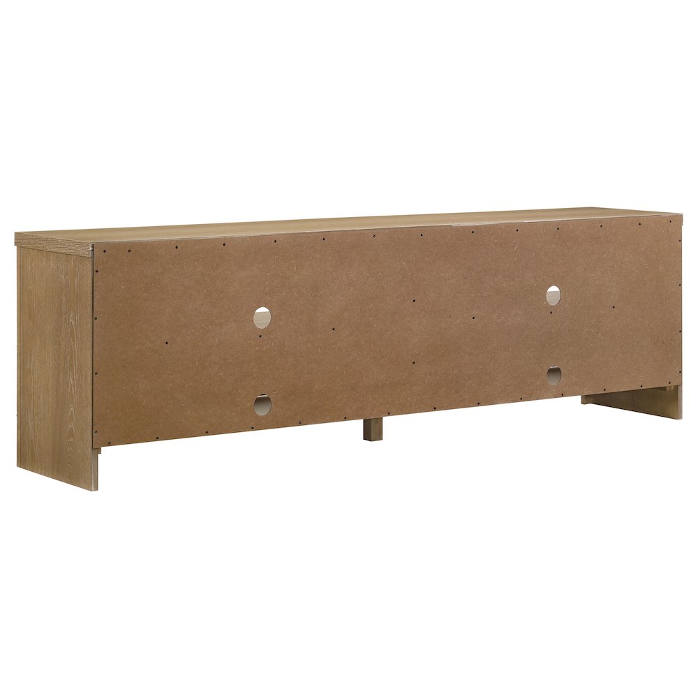Brenham 79-inch 4-door TV Stand Media Console Light Oak. Picture 6
