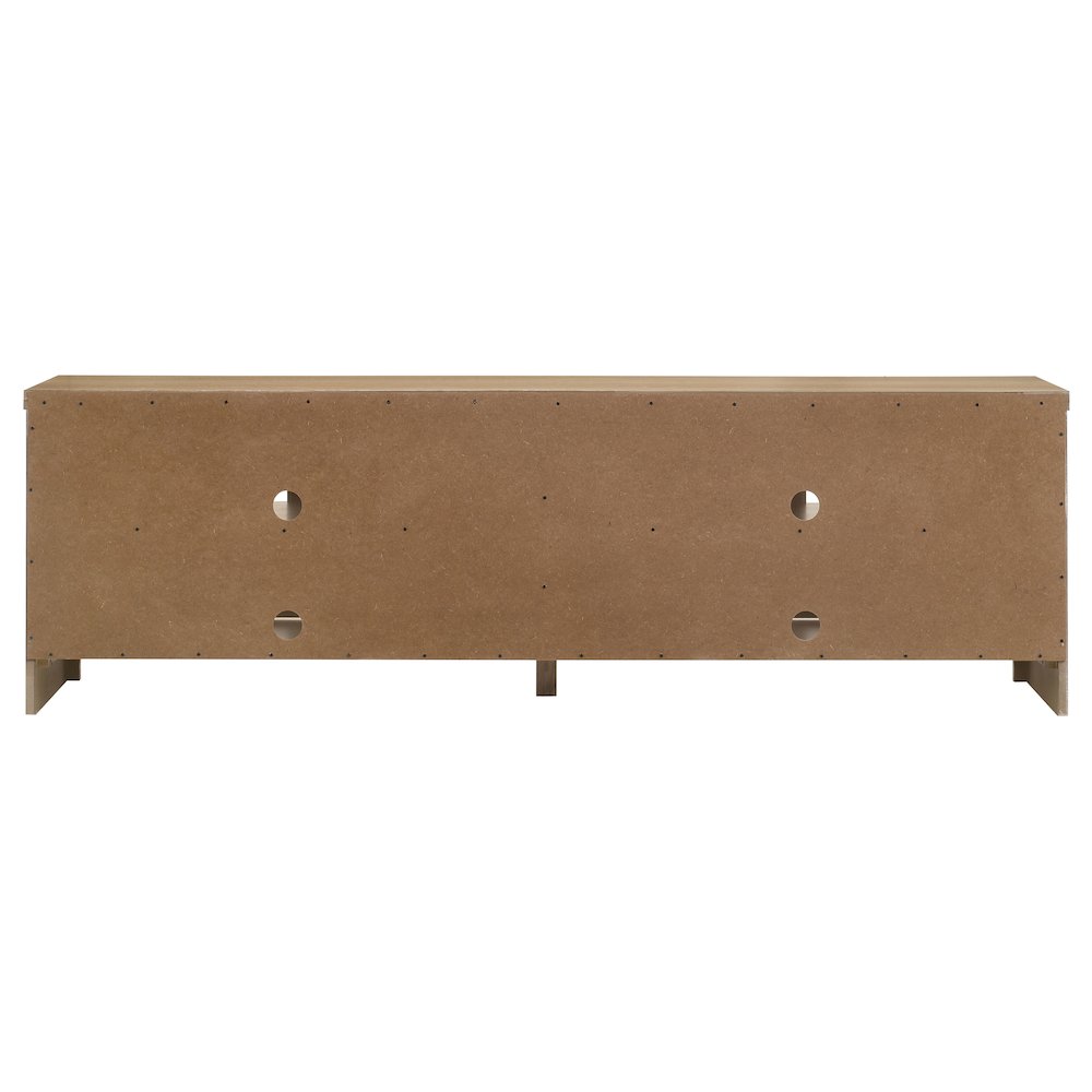 Brenham 79-inch 4-door TV Stand Media Console Light Oak. Picture 7