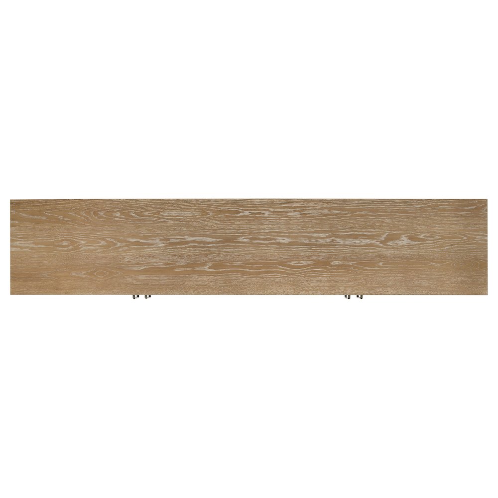 Brenham 79-inch 4-door TV Stand Media Console Light Oak. Picture 9
