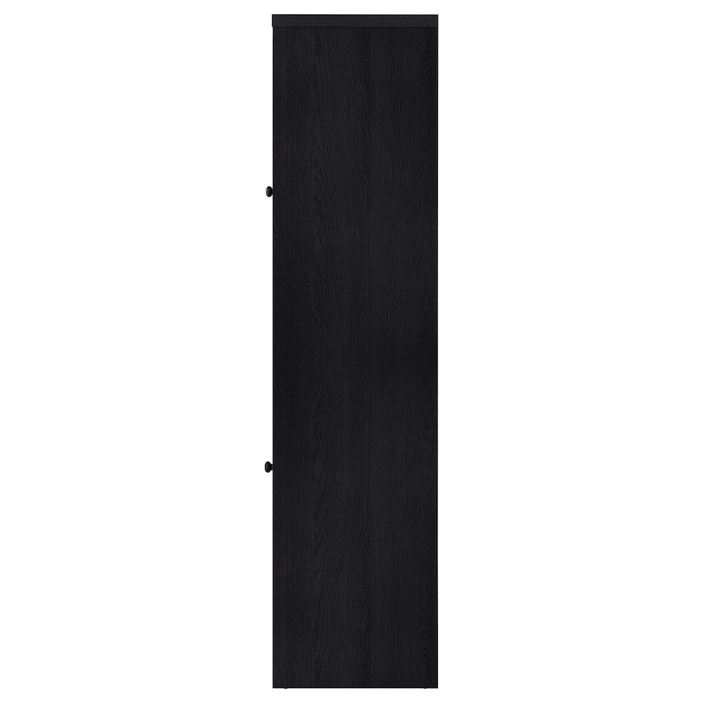 Denison 67-inch 2-door Media Tower Storage Cabinet Black. Picture 6