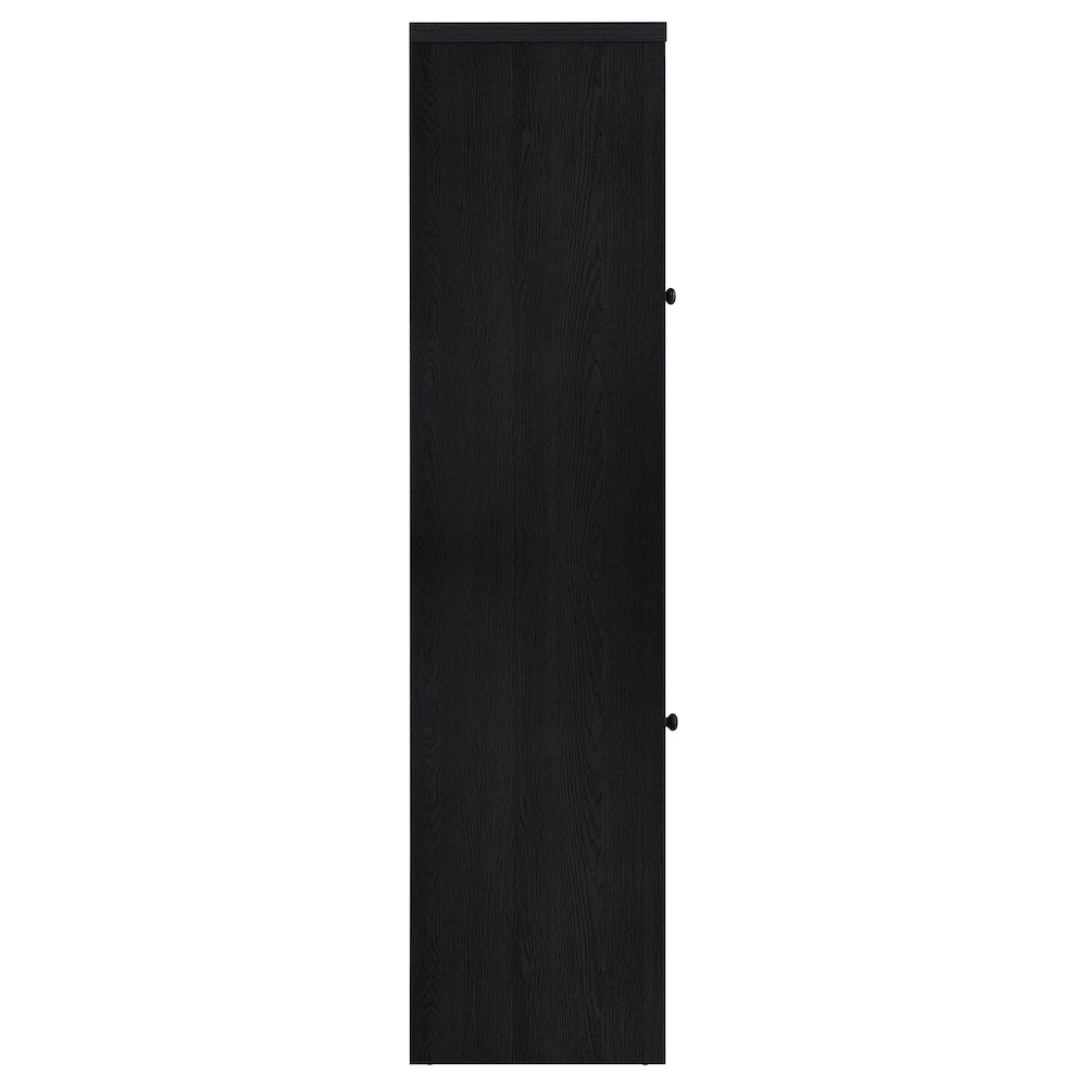 Denison 67-inch 2-door Media Tower Storage Cabinet Black. Picture 9