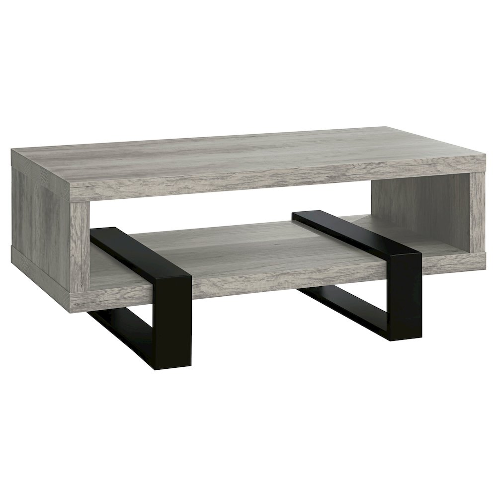 Dinard Engineered Wood Coffee Table Grey Driftwood. Picture 1