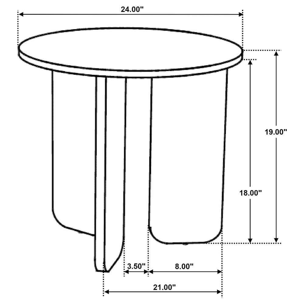 Dale Round Solid Mango Wood Side End Table Brown. Picture 7