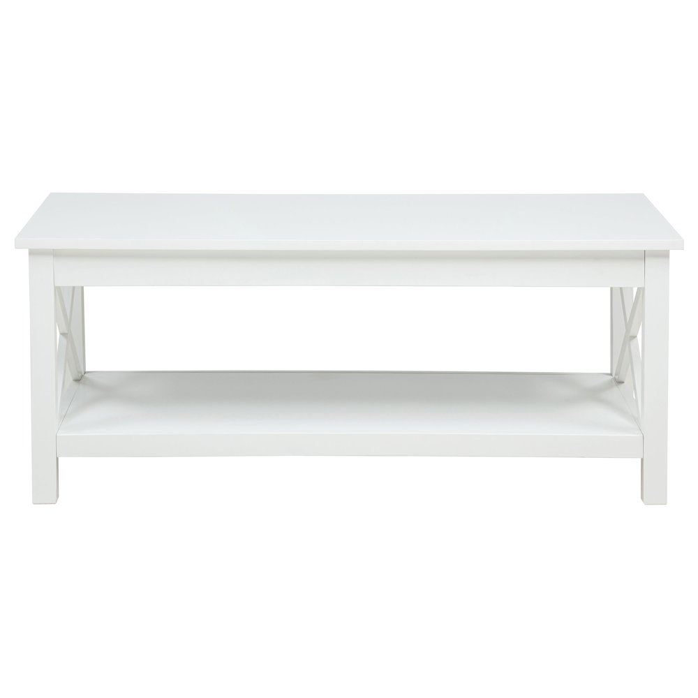 Skyview 44-inch Rectangular Lift Top Coffee Table White. Picture 5