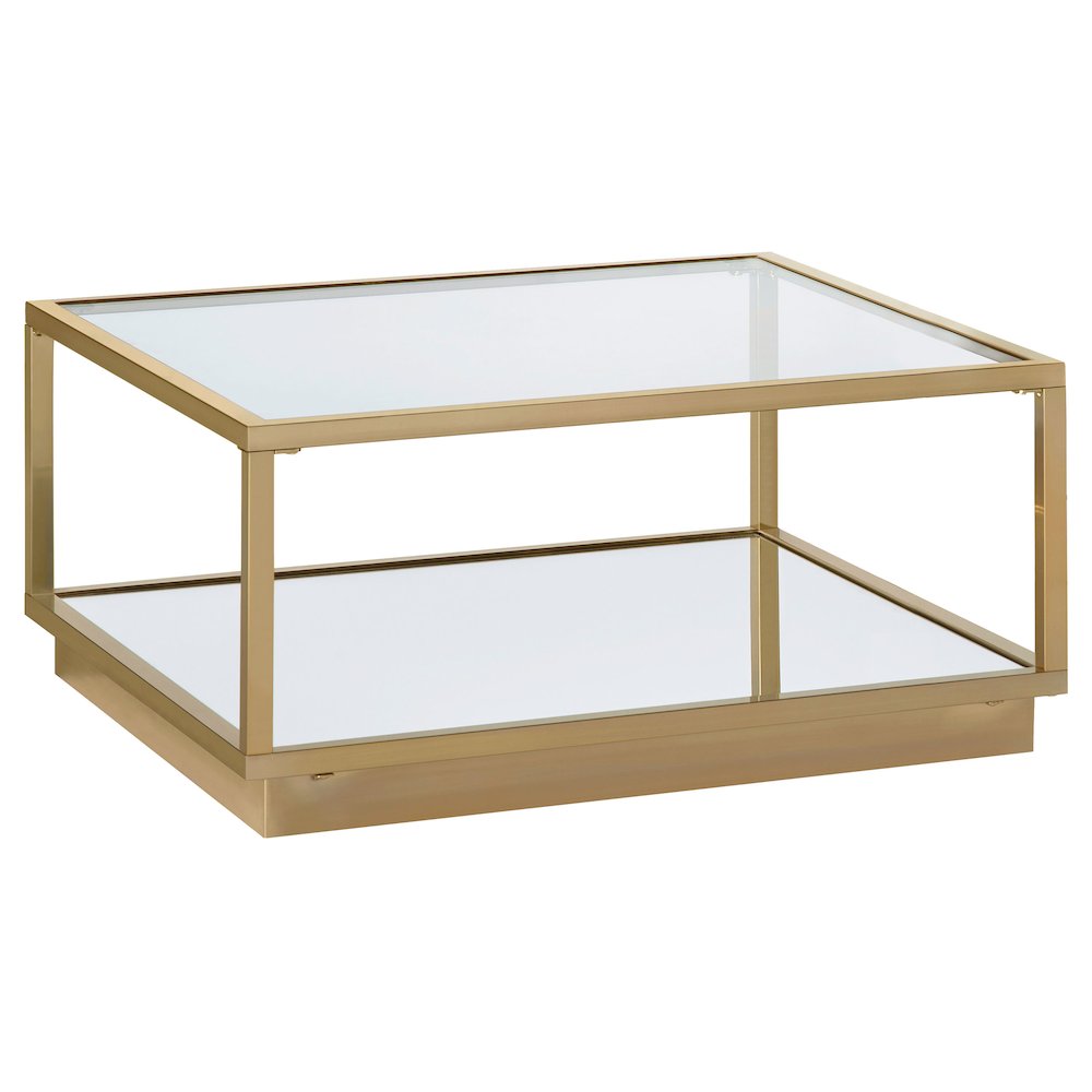 Renee 2-piece Square Coffee Table Set Rose Brass. Picture 3