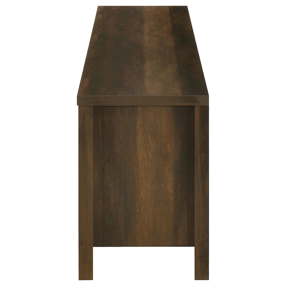 Carey 79-inch TV Stand Fireplace Media Console Dark Pine. Picture 6