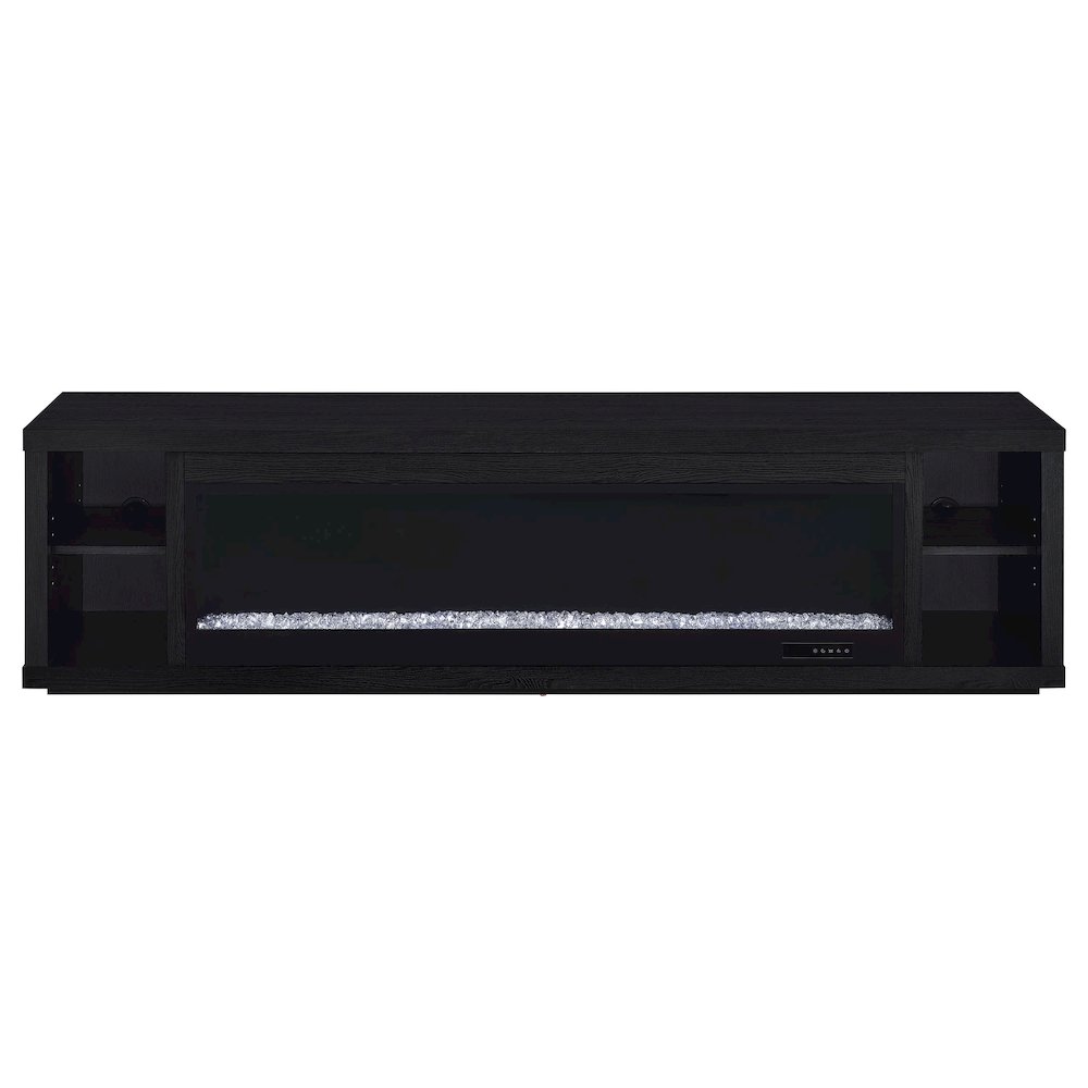 Deiter 79-inch TV Stand Fireplace Media Console Black. Picture 3