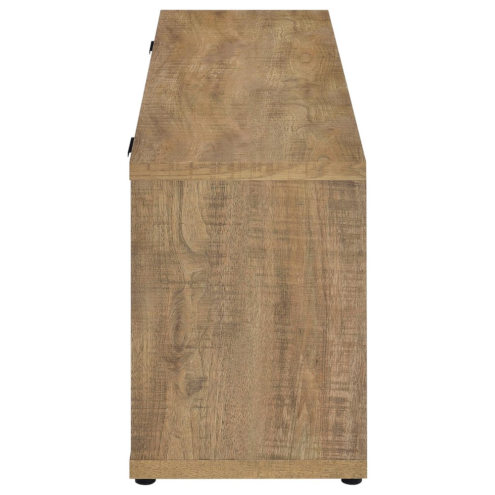 Fuller 60-inch 2-door TV Stand Fireplace Media Console Mango. Picture 6