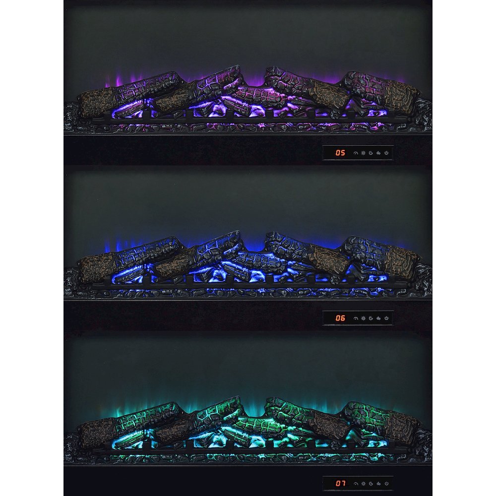 Fuller 60-inch 2-door TV Stand Fireplace Media Console Mango. Picture 9