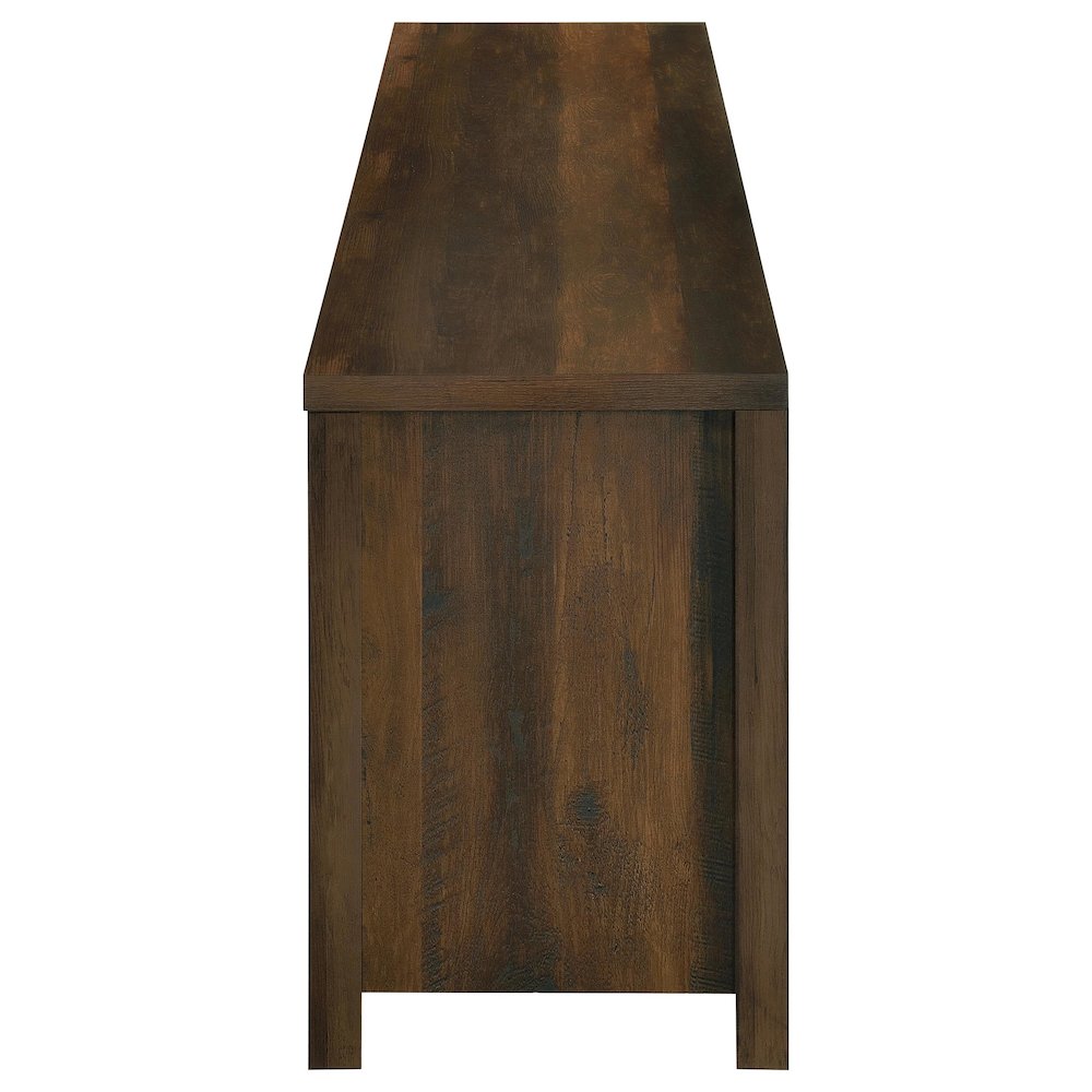 Enfield 71-inch TV Stand Fireplace Media Console Dark Pine. Picture 6