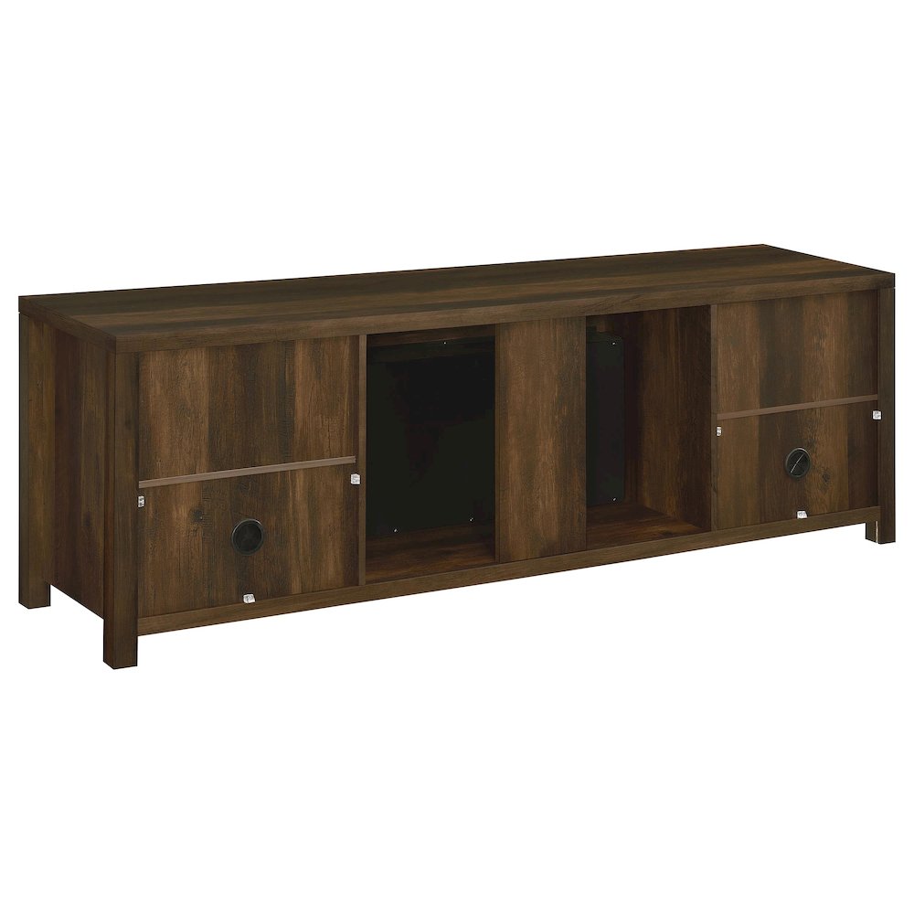 Enfield 71-inch TV Stand Fireplace Media Console Dark Pine. Picture 7