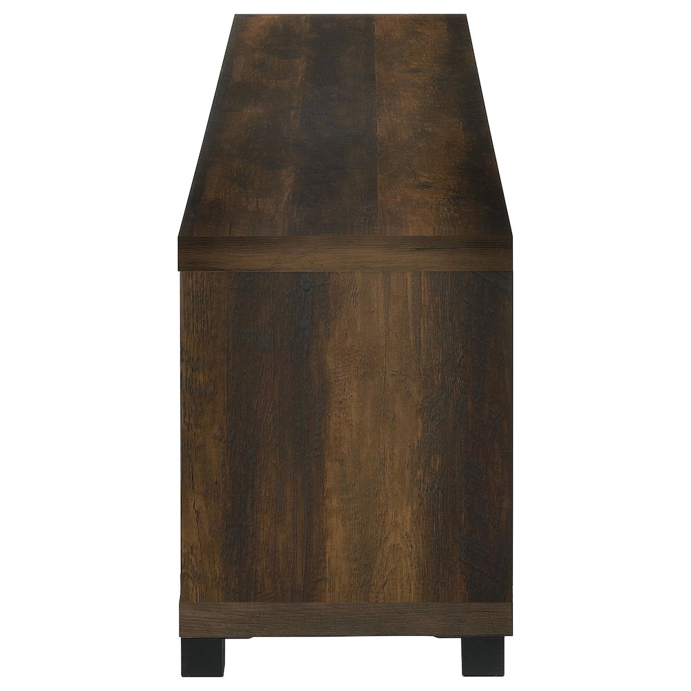 Havering 71-inch TV Stand Fireplace Media Console Dark Pine. Picture 6