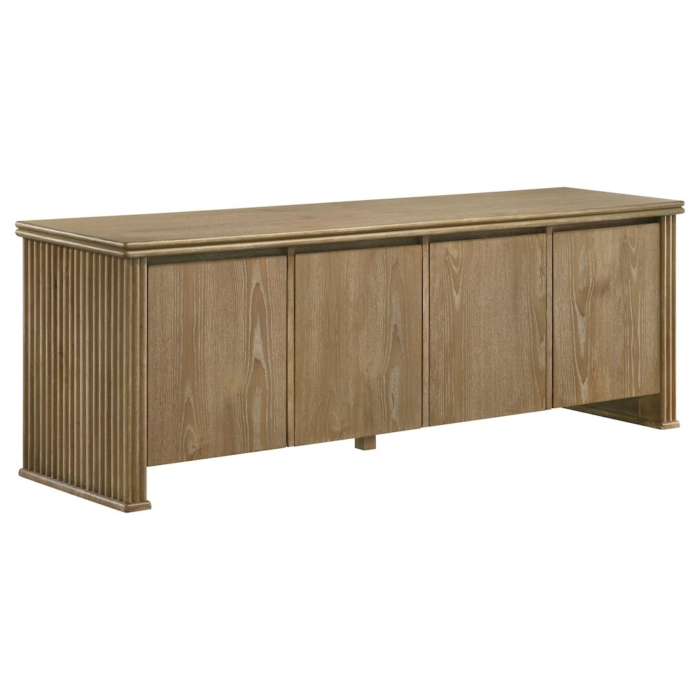 Adina 70-inch TV Stand Media Console Distressed Light Brown. Picture 1