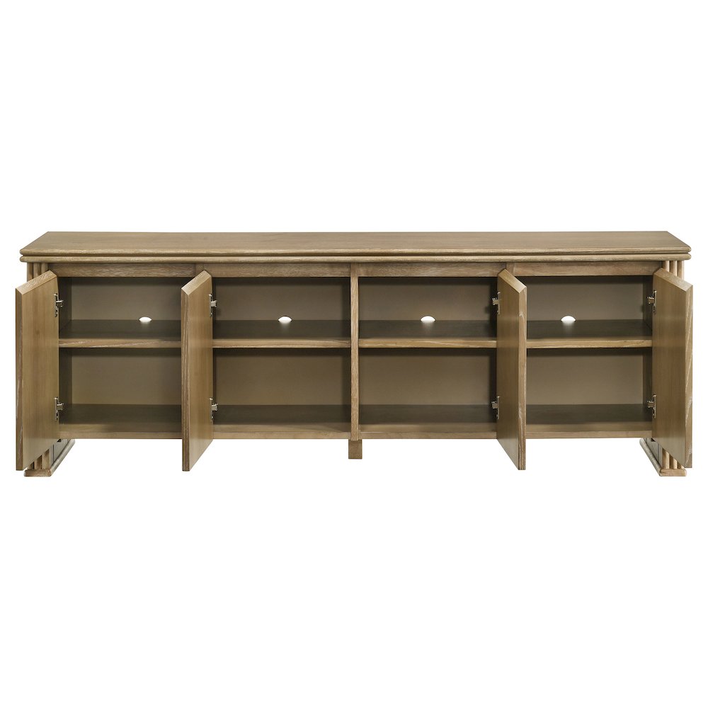 Adina 70-inch TV Stand Media Console Distressed Light Brown. Picture 4