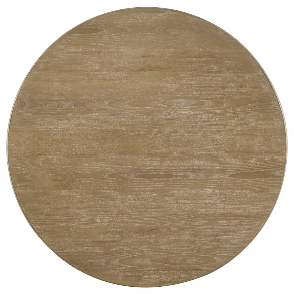 Adina 36-inch Round Wood Coffee Table Distressed Light Brown. Picture 4