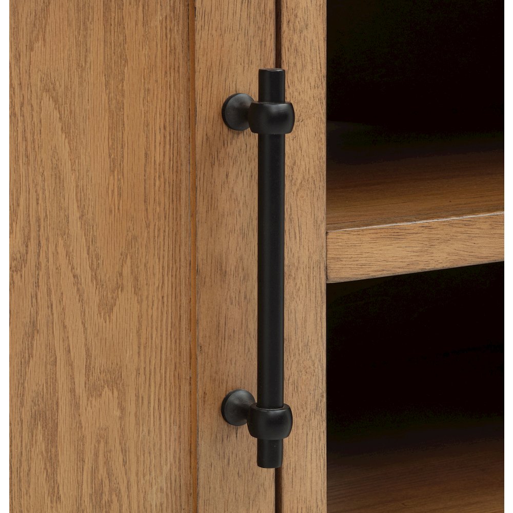 Beasley 2-Door 71-Inch Wood TV Stand Media Console Golden Oak. Picture 3