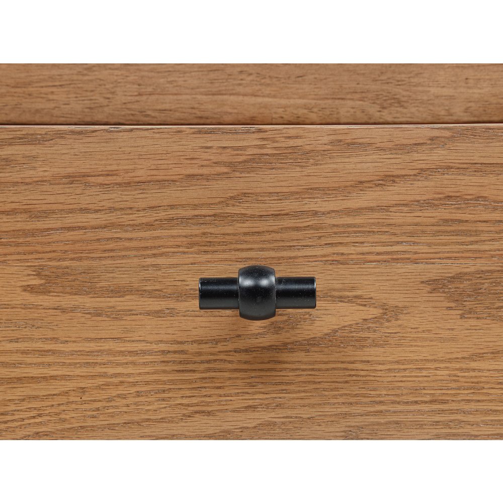 Beasley Square Wood End Side Table With Shelf Golden Oak. Picture 2