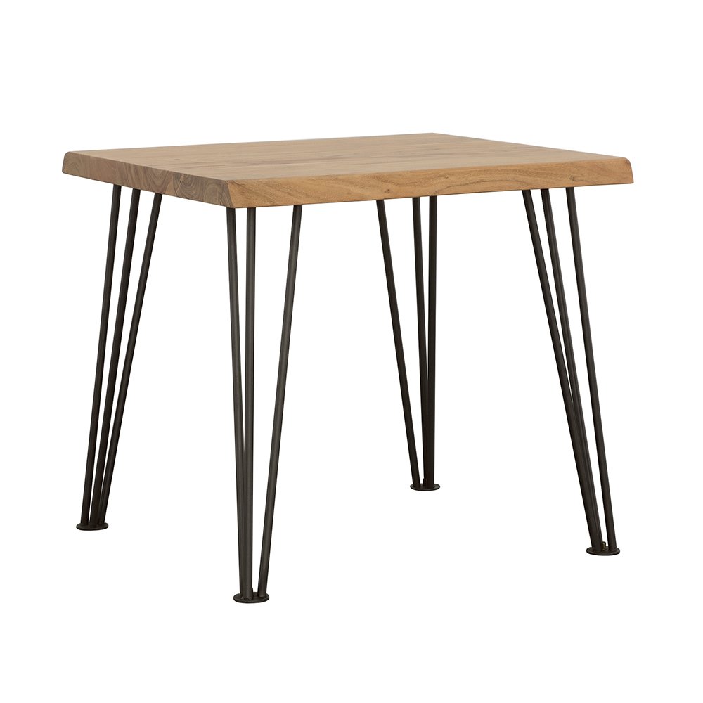 Zander Square Wood Top Coffee Table Natural Brown. Picture 1