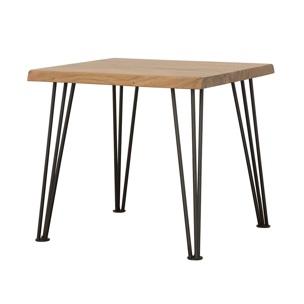 Zander Square Wood Top Coffee Table Natural Brown. Picture 4