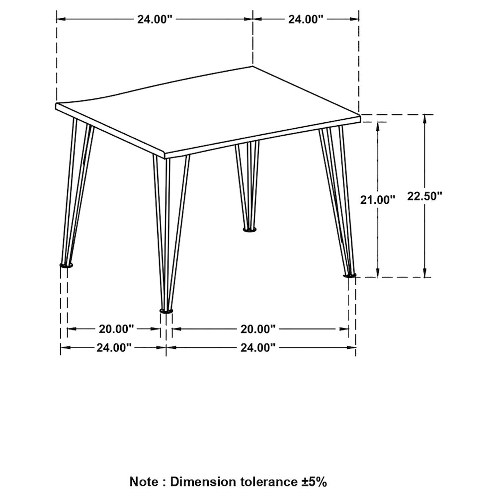 Zander Square Wood Top Coffee Table Natural Brown. Picture 8