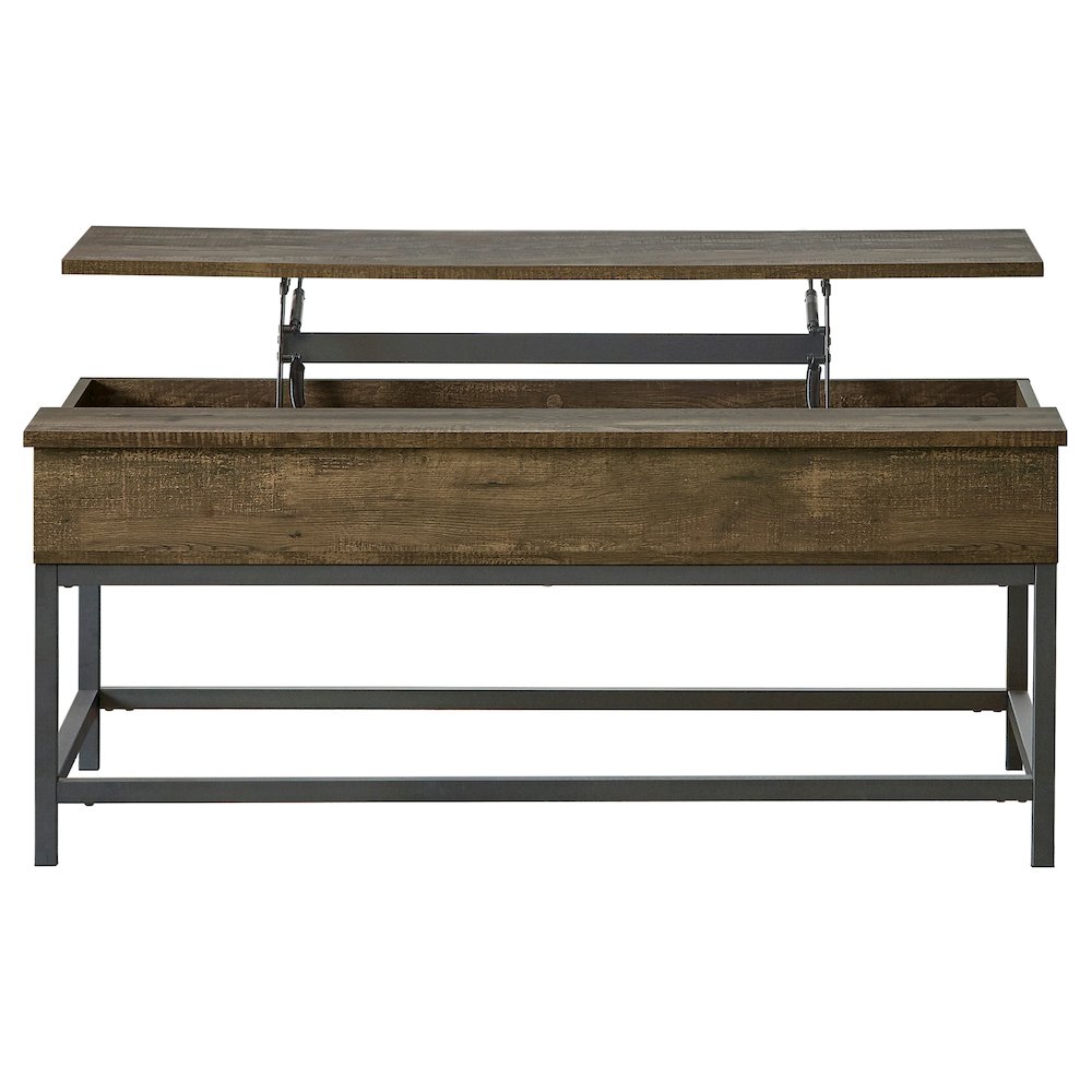 Byers Engineered Wood Lift Top Coffee Table Brown Oak. Picture 1