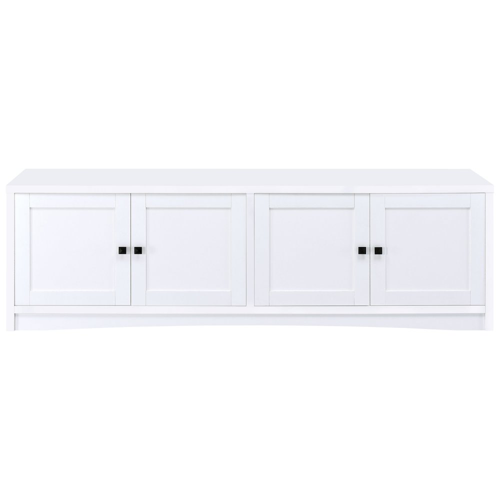Laughlin 4-door Engineered Wood 78-inch TV Stand White. Picture 4