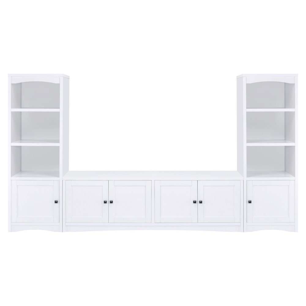 Laughlin 4-door Engineered Wood 78-inch TV Stand White. Picture 11