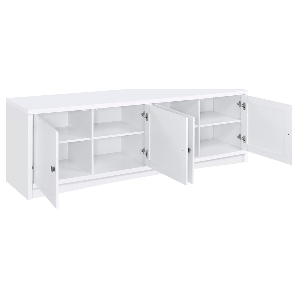Laughlin 3-piece Entertainment Center TV Stand White. Picture 4
