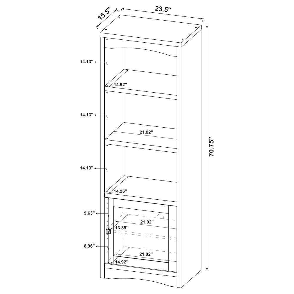 Laughlin 3-piece Entertainment Center TV Stand White. Picture 16