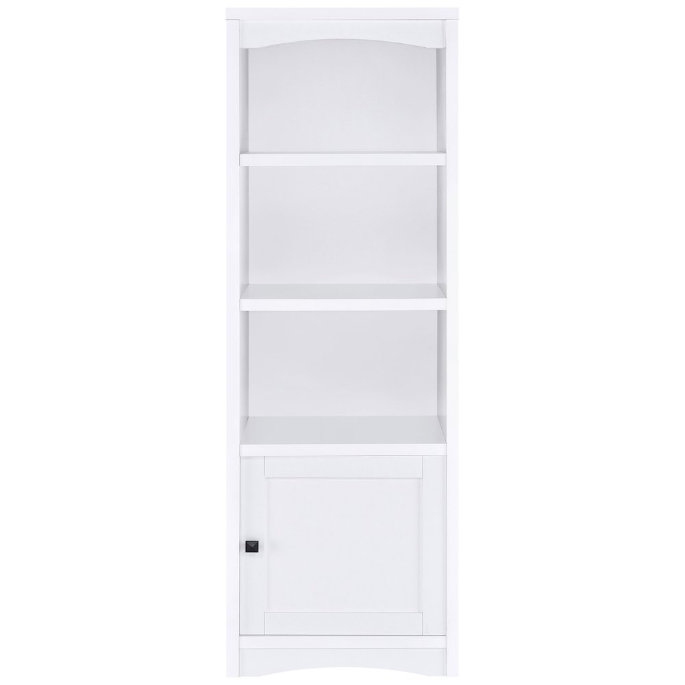 Laughlin 3-shelf Engineered Wood Media Tower White. Picture 4