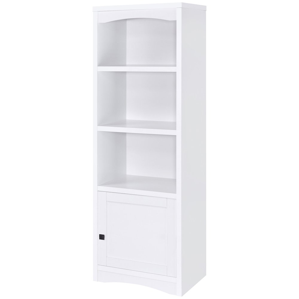 Laughlin 3-shelf Engineered Wood Media Tower White. Picture 5