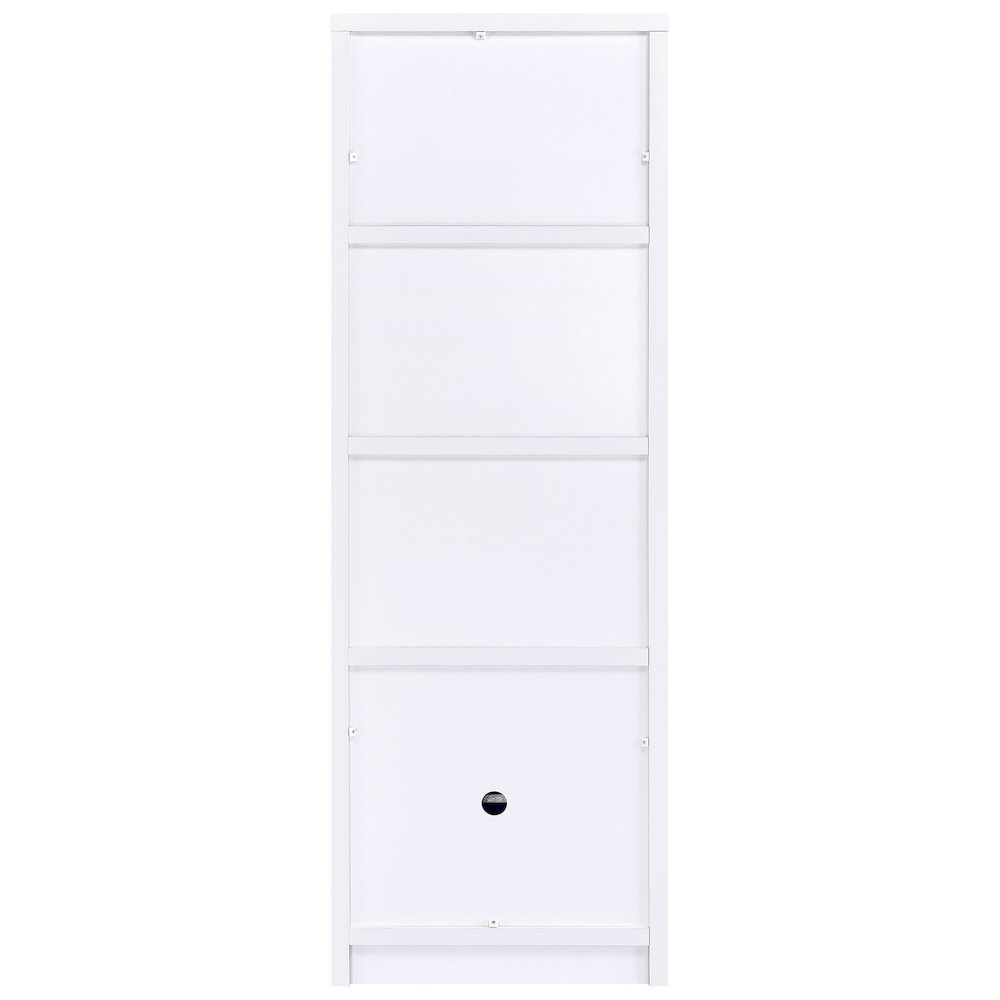 Laughlin 3-shelf Engineered Wood Media Tower White. Picture 8